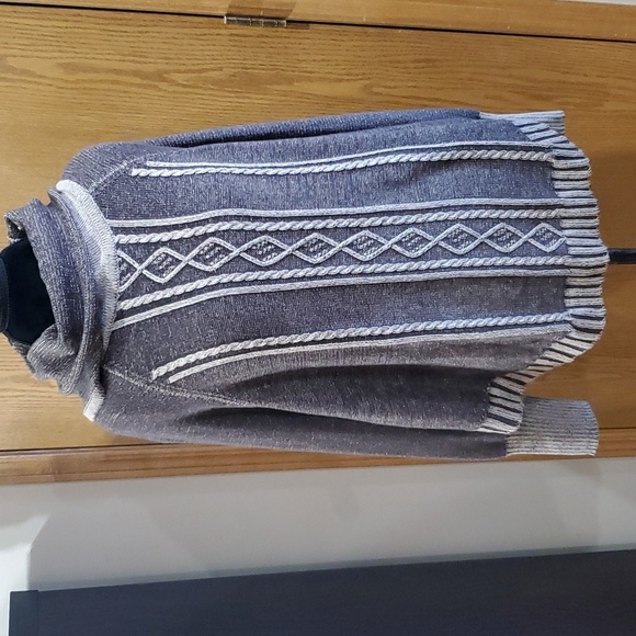 Tribal Sweaters - Tribal poncho style with sleeves sweater brown and tan